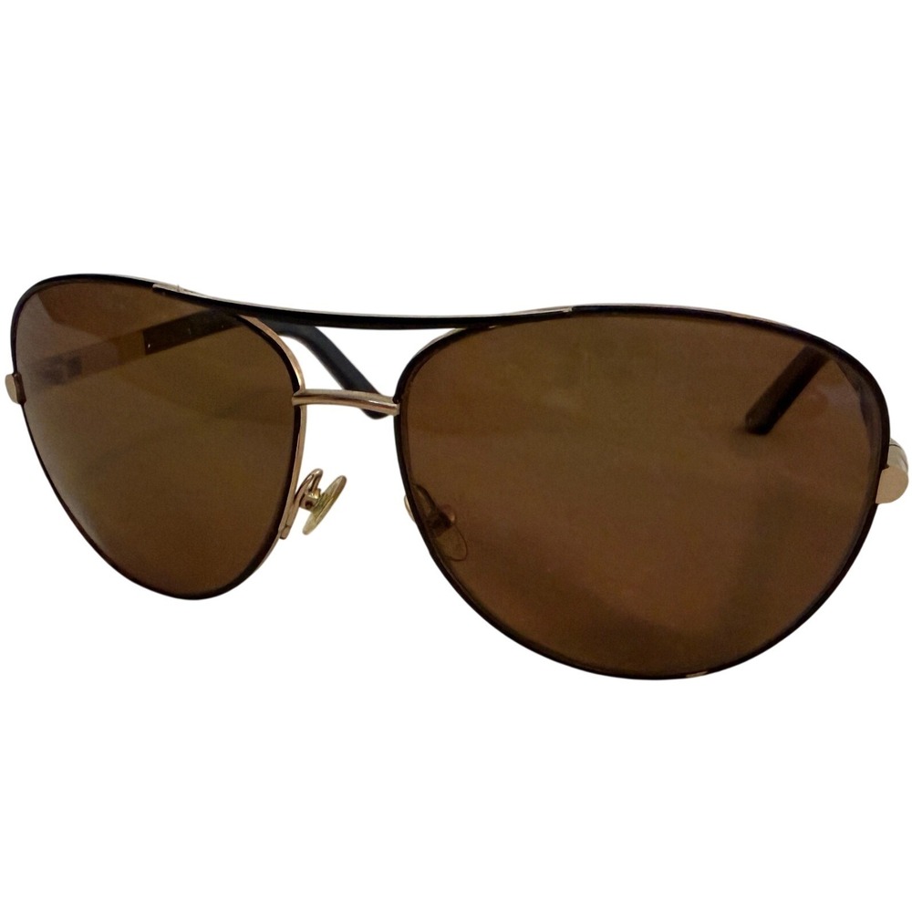 Nicole Miller Suffolk C01 Aviator Sunglasses Gold Brown Lens 61-14-130